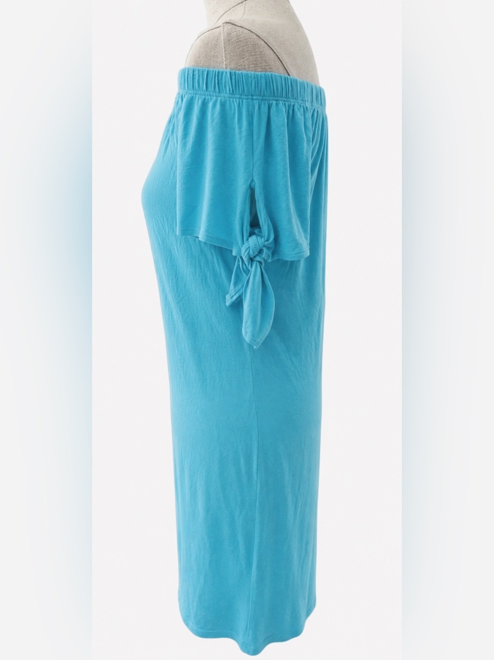 KENNETH COLE & VENUS Aqua Ruffle Bikini & Matching Off-Shoulder Cover-Up Set - Picture 11 of 16